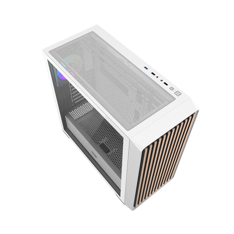 Darkflash DS900WD ATX computer case (White) + 4 fans - Image 4
