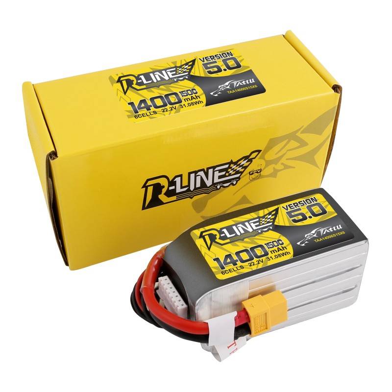 Battery Tattu R-Line 5.0 1400mAh 22.2V 150C 6S1P XT60 - Image 5