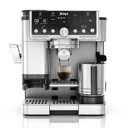 NINJA | Coffee Maker | ES701EU Luxe Café Pro | Pump pressure 9 bar | Built-in milk frother | Ground | 1650 W | Black/Sta