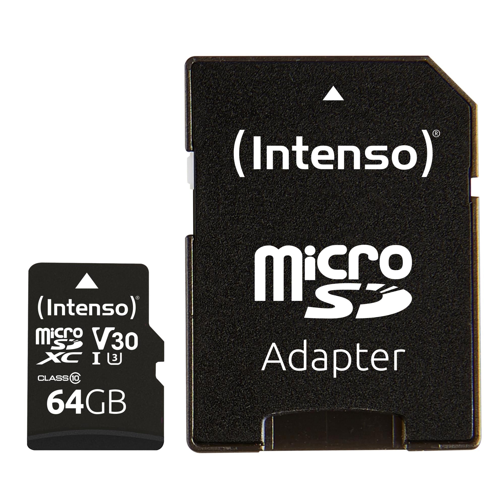 MEMORY MICRO SDXC 64GB C10/W/ADAPTER 3433490 INTENSO