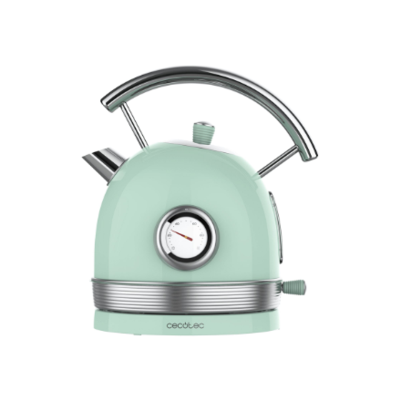 Cecotec Kettle | ThermoSense 420 Vintage | 2200 W | Electric | 1.8 L | Stainless steel | 360° rotational base | Light Gr