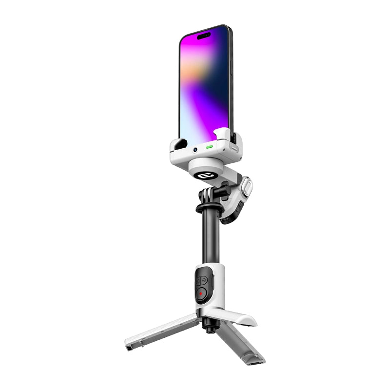AOCHUAN M1 Pro Gimbal with RGB Lighting (White) - Image 1