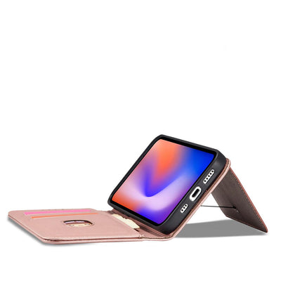 Magnet Card Case for iPhone 12 Pro Max Pouch Card Wallet Card Holder Pink — Hurtel