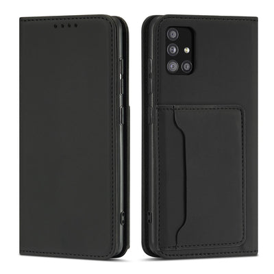 Magnet Card Case Case for Samsung Galaxy A12 5G Pouch Wallet Card Holder Black — Hurtel