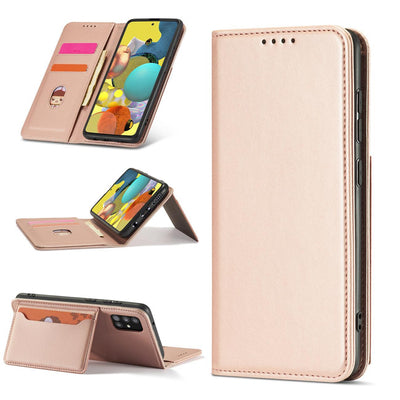 Magnet Card Case Case for Samsung Galaxy A12 5G Pouch Wallet Card Holder Pink — Hurtel