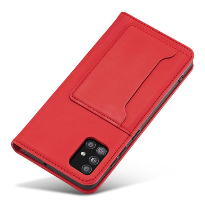 Magnet Card Case Case for Samsung Galaxy A13 5G Pouch Wallet Card Holder Red — Hurtel