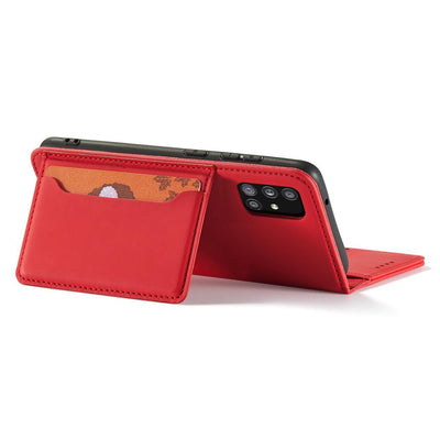 Magnet Card Case Case for Samsung Galaxy A13 5G Pouch Wallet Card Holder Red — Hurtel