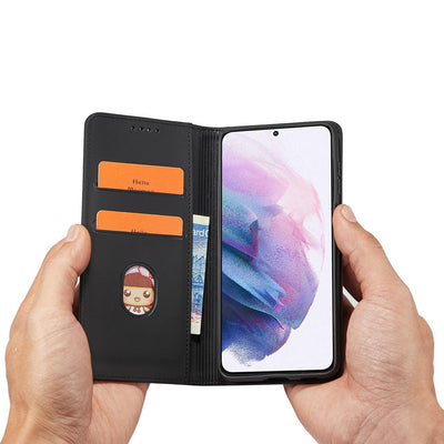 Magnet Card Case for Samsung Galaxy S22 + (S22 Plus) Pouch Wallet Card Holder Black — Hurtel