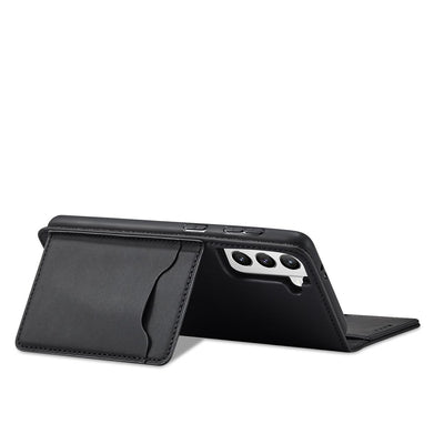 Magnet Card Case for Samsung Galaxy S22 + (S22 Plus) Pouch Wallet Card Holder Black — Hurtel