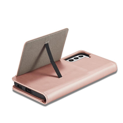 Magnet Card Case for Samsung Galaxy S22 + (S22 Plus) Pouch Wallet Card Holder Pink — Hurtel