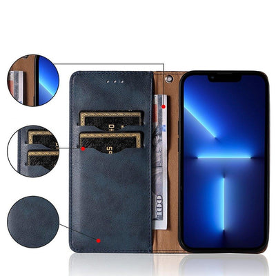 Magnet Strap Case Case for Samsung Galaxy A13 5G Pouch Wallet + Mini Lanyard Pendant Blue — Hurtel
