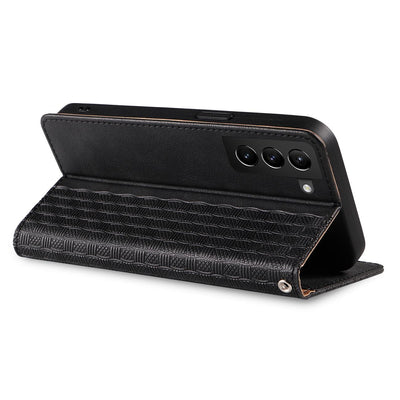 Magnet Strap Case Case for Samsung Galaxy S22 + (S22 Plus) Pouch Wallet + Mini Lanyard Pendant Black — Hurtel