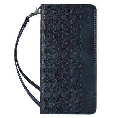 Magnet Strap Case Case for Samsung Galaxy S22 + (S22 Plus) Pouch Wallet + Mini Lanyard Pendant Blue — Hurtel