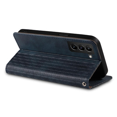 Magnet Strap Case Case for Samsung Galaxy S22 + (S22 Plus) Pouch Wallet + Mini Lanyard Pendant Blue — Hurtel
