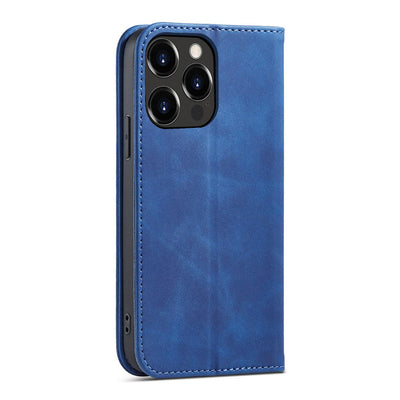 Magnet Fancy Case Case for iPhone 13 Pro Max Pouch Card Wallet Card Holder Blue — Hurtel