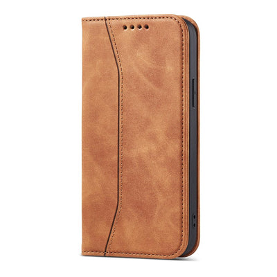 Magnet Fancy Case Case for iPhone 13 Pro Max Pouch Card Wallet Card Holder Brown — Hurtel