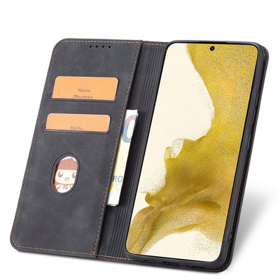 Magnet Fancy Case Case for Samsung Galaxy S22 + (S22 Plus) Pouch Wallet Card Holder Black — Hurtel