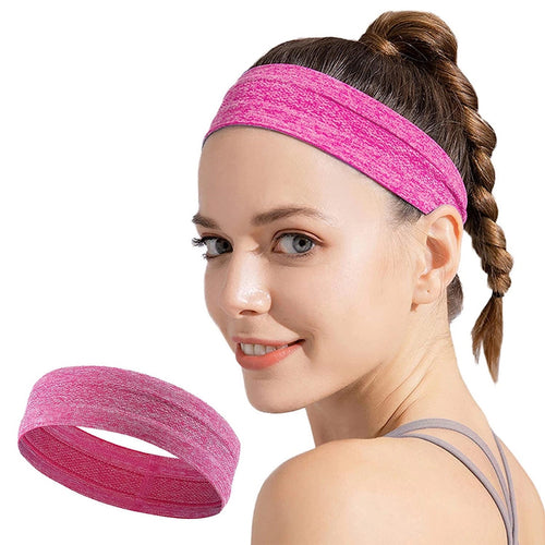 Elastic fabric headband for running fitness orange — Hurtel