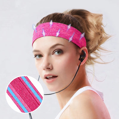 Elastic fabric headband for running fitness orange — Hurtel