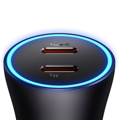 Baseus Golden Contactor Pro car charger 2x USB-C 40W gray (CGJP000013)