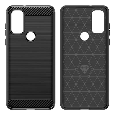 Carbon Case Flexible Cover Sleeve Motorola Moto G Play 2022 black — Hurtel