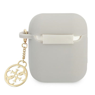 Guess GUA2LSC4EG AirPods cover grey/grey Silicone Charm 4G Collection