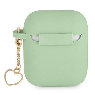 Guess GUA2LSCHSN AirPods cover green/green Silicone Charm Heart Collection
