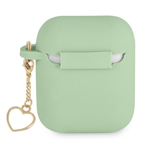 Guess GUA2LSCHSN AirPods cover green/green Silicone Charm Heart Collection
