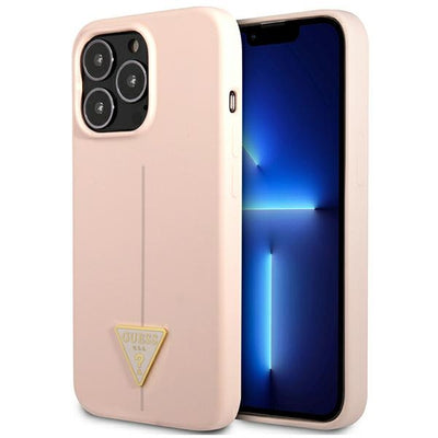 Guess GUHCP13LSLTGP iPhone 13 Pro / 13 6.1" pink/pink hardcase Silicone Triangle