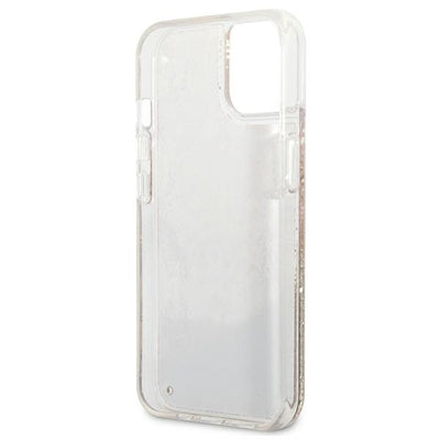 Guess GUHCP13SLFLSD iPhone 13 mini 5.4" gold/gold hardcase Paisley Liquid Glitter