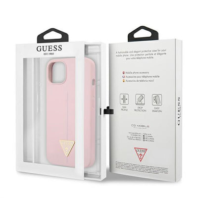 Guess GUHCP13SSLTGU iPhone 13 mini 5.4" purple/purple hardcase Silicone Triangle