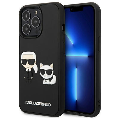 Karl Lagerfeld KLHCP13L3DRKCK iPhone 13 Pro / 13 6.1" black/black hardcase Karl&amp;Choupette Ikonik 3D