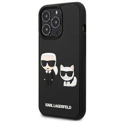 Karl Lagerfeld KLHCP13L3DRKCK iPhone 13 Pro / 13 6.1" black/black hardcase Karl&amp;Choupette Ikonik 3D