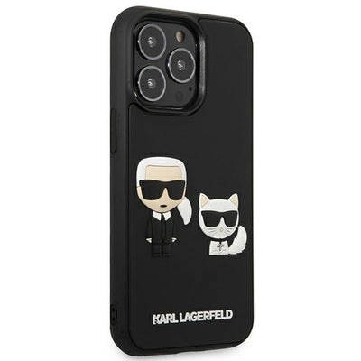 Karl Lagerfeld KLHCP13L3DRKCK iPhone 13 Pro / 13 6.1" black/black hardcase Karl&amp;Choupette Ikonik 3D