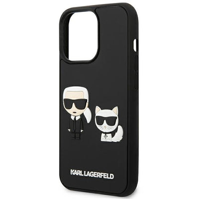 Karl Lagerfeld KLHCP13L3DRKCK iPhone 13 Pro / 13 6.1" black/black hardcase Karl&amp;Choupette Ikonik 3D