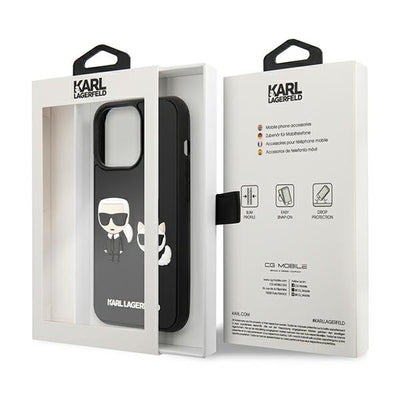 Karl Lagerfeld KLHCP13L3DRKCK iPhone 13 Pro / 13 6.1" black/black hardcase Karl&amp;Choupette Ikonik 3D