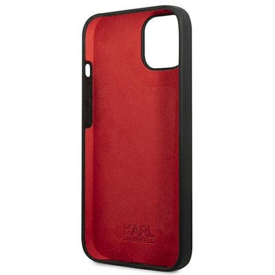 Karl Lagerfeld Silicone Plaque Case for iPhone 13 mini - Black