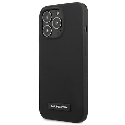 Karl Lagerfeld Silicone Plaque Case for iPhone 13 Pro Max - Black