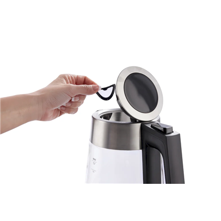 Gorenje | K17OGS | Kettle | Electric | 1.7 L | 2200 W | 360° rotational base | Stainless steel/Glass | Stainless steel