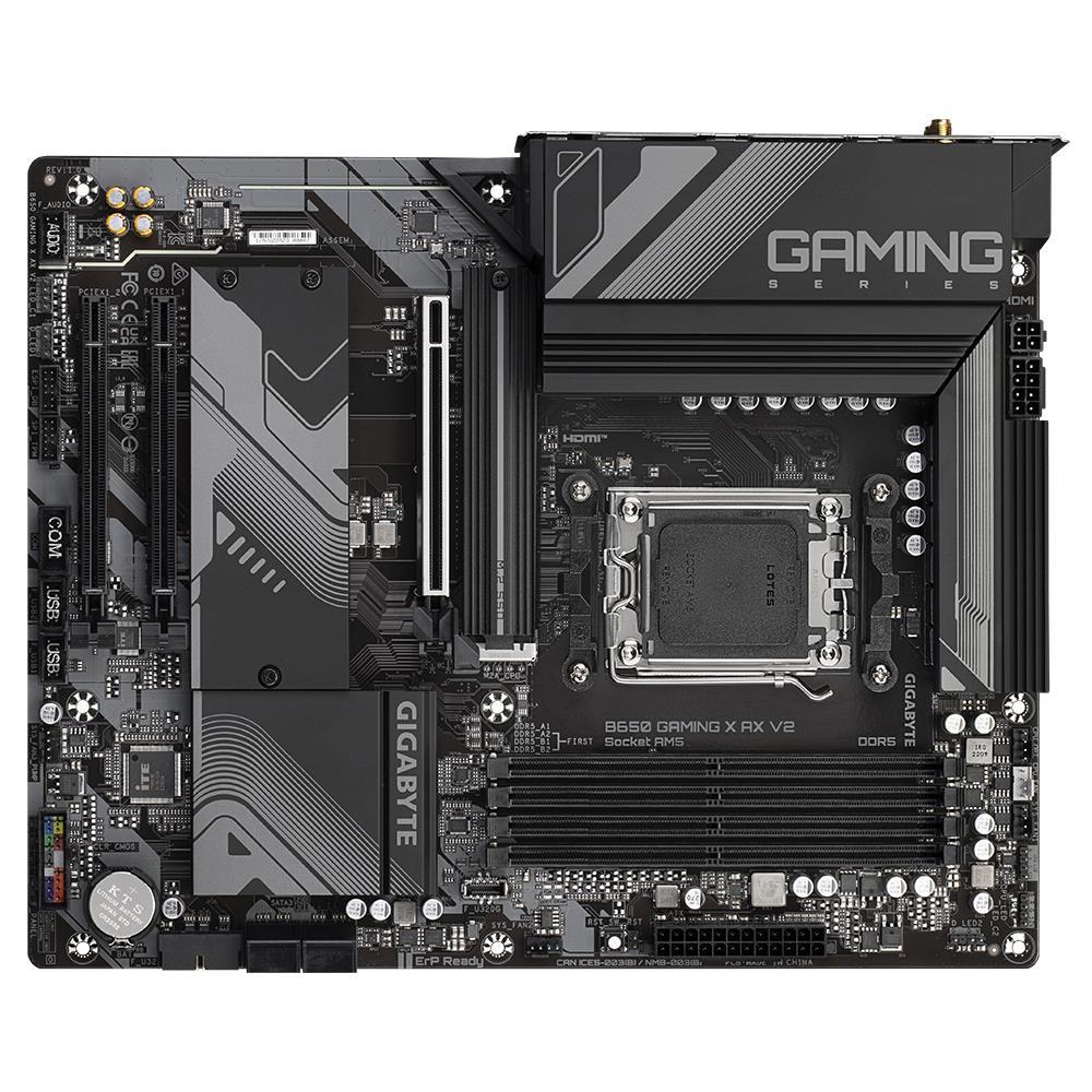 Mainboard GIGABYTE AMD B650 SAM5 ATX Memory DDR5 Memory slots 4 1xPCI-Express 16x 1xPCI-Express 3.0 1x 3xM.2 1xHDMI 1xDisplayPort 3xUSB 2.0 4xUSB 3.2 1xUSB-C 1xPS/2 1xRJ45 3xAudio port B650GAMINGXAXV21.2