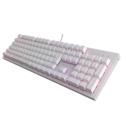 Genesis THOR 303 | Mechanical Gaming Keyboard | Wired | US | White | USB Type-A | Outemu Peach Silent
