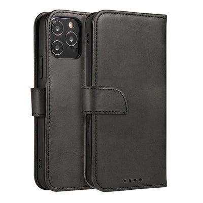 Magnet Case elegant case case cover with a flap and stand function for Motorola Moto E32 black — Hurtel