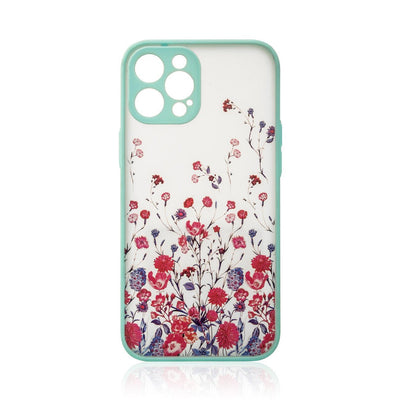 Design Case for iPhone 12 Pro Max flower case light blue — Hurtel