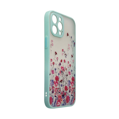 Design Case for iPhone 12 Pro Max flower case light blue — Hurtel