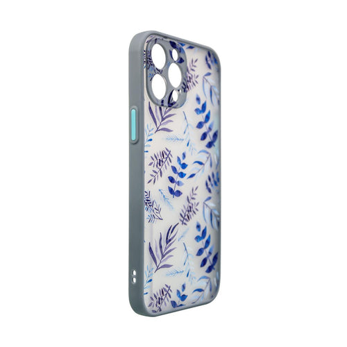 Design Case for iPhone 12 Pro Max flower case dark blue — Hurtel
