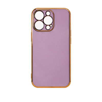 Lighting Color Case for Xiaomi Redmi Note 11 gel cover with gold frame purple — Hurtel