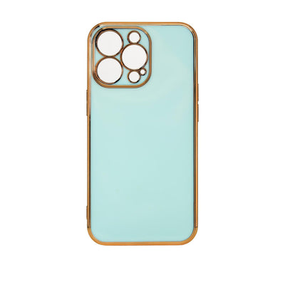 Lighting Color Case for Xiaomi Redmi Note 11 gel cover with gold frame mint — Hurtel