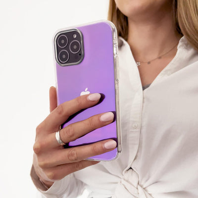 Aurora Case Case for iPhone 12 Pro Max Neon Gel Cover Purple — Hurtel