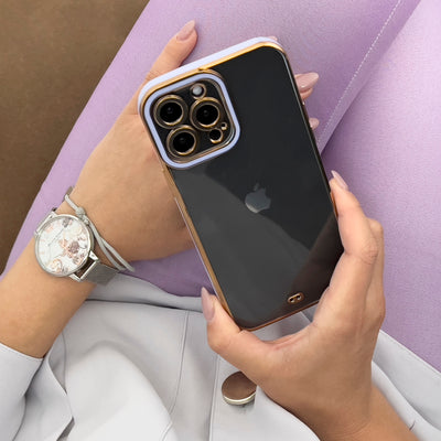 Fashion Case for iPhone 13 Pro Max Gold Frame Gel Cover Red — Hurtel