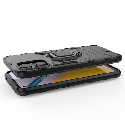 Ring Armor tough hybrid case cover + magnetic holder for OnePlus Nord N20 5G black — Hurtel
